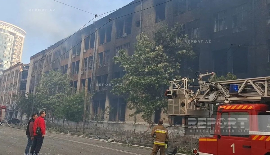 Kiyevə raket hücumu zamanı Azərbaycanın Ukraynadakı səfirliyinə ziyan dəyib