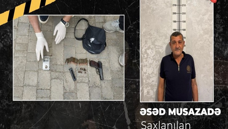 “Makarov” gəzdirən şəxs həbs edilib