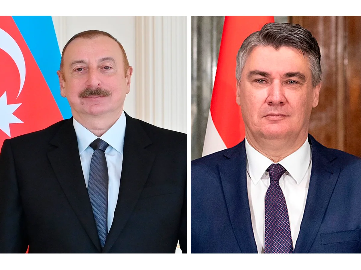 İlham Əliyev Xorvatiyanın milli bayramı münasibətilə Zoran Milanoviçi təbrik edib