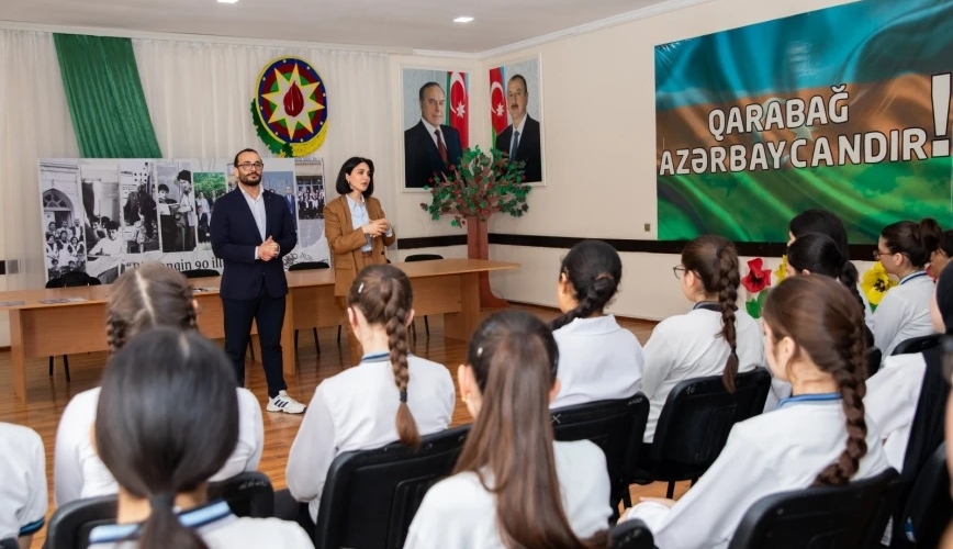 Azərbaycan Dəmir Yolları məktəblilər üçün növbəti maarifləndirmə tədbiri keçirib