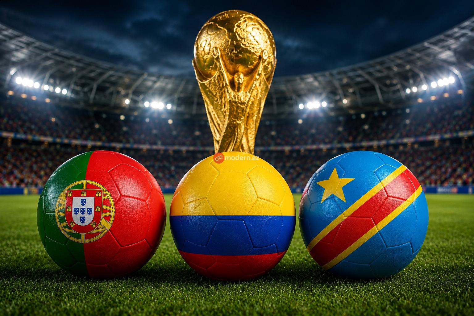 DÇ-2026: Portuqaliya, Kolumbiya və Konqo 1/16 finalda