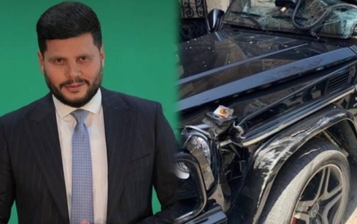 Zaur Kamal ağır qəzaya düşdü: Avtomobili yararsız haldadır - FOTO