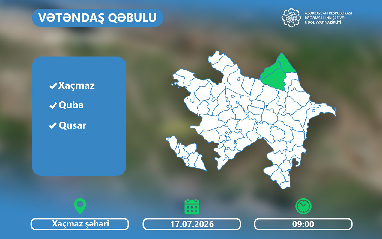 Rəşad Nəbiyev Xaçmazda qəbul keçirəcək