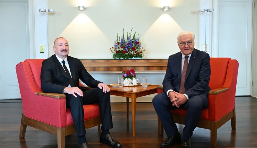 Azərbaycan və Almaniya prezidentlərinin təkbətək görüşü başa çatdı - YENİLƏNİB