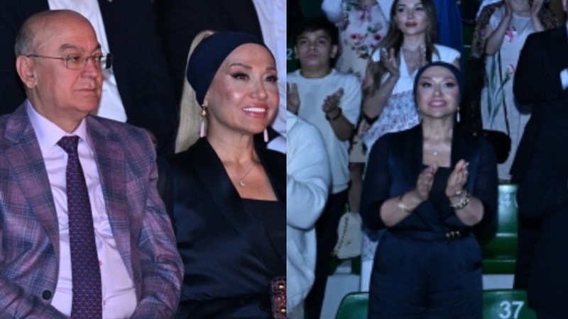 Kəmaləddin Heydərov xanımı ilə festivalı izlədi - FOTO