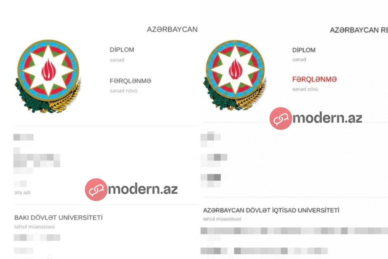Elektron diplomların tərtibatı ilə bağlı maraqlı məqam - GÖRÜNTÜ
