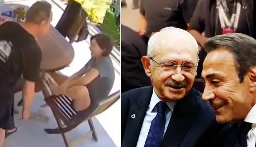 Kılıçdaroğlunun müavini sevgilisini DÖYDÜ - Görüntülər kameraya düşdü - VİDEO
