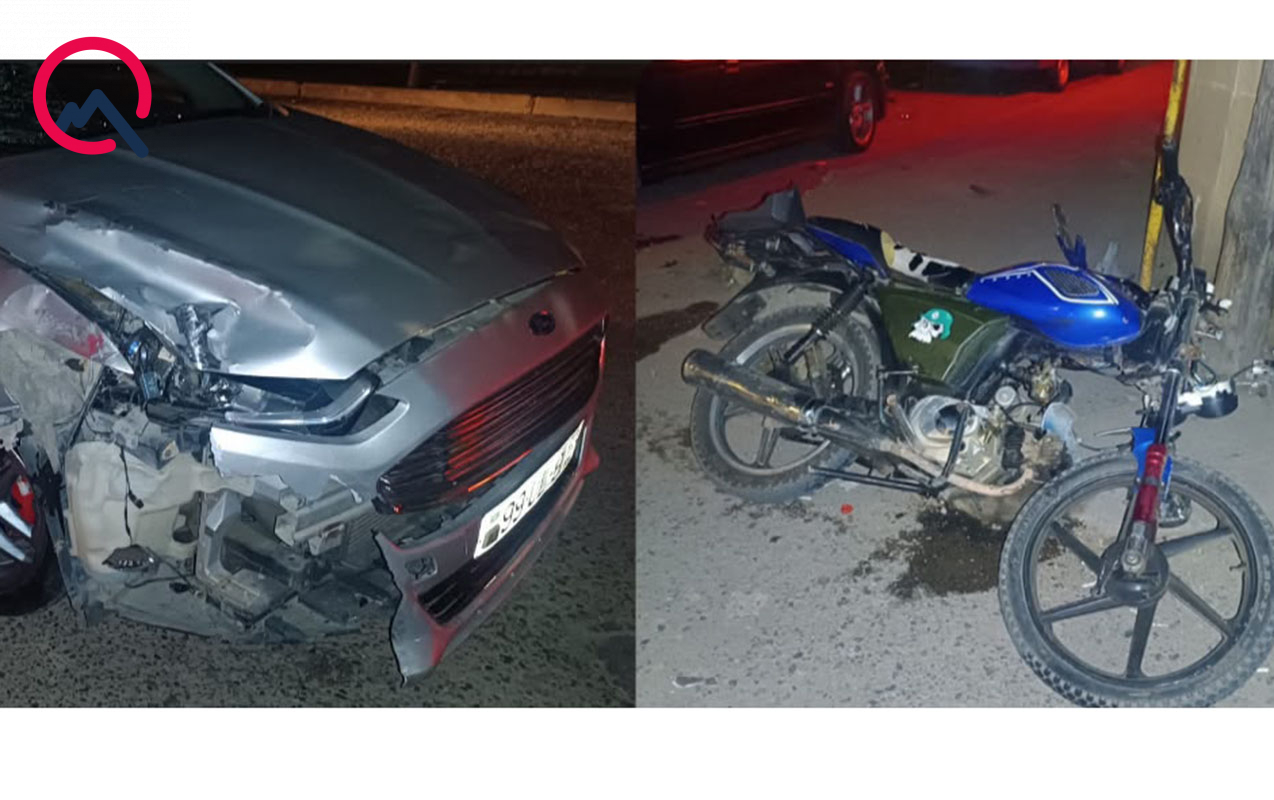 Tovuzda “Ford”la motosiklet toqquşdu - Xəsarət alan var